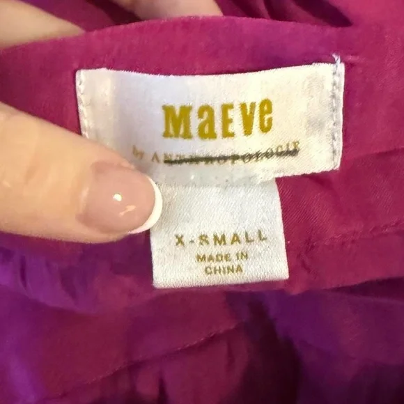 Maeve Fuchsia High-Low Skirt - Picture 3 of 4